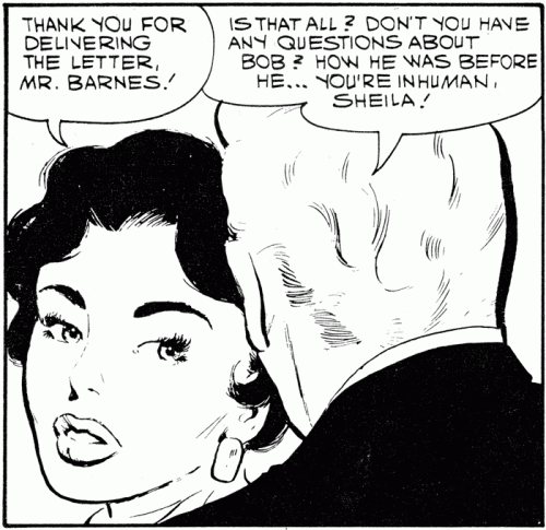 Original art from "Letter from Long Ago" in First Kiss, 1958. 