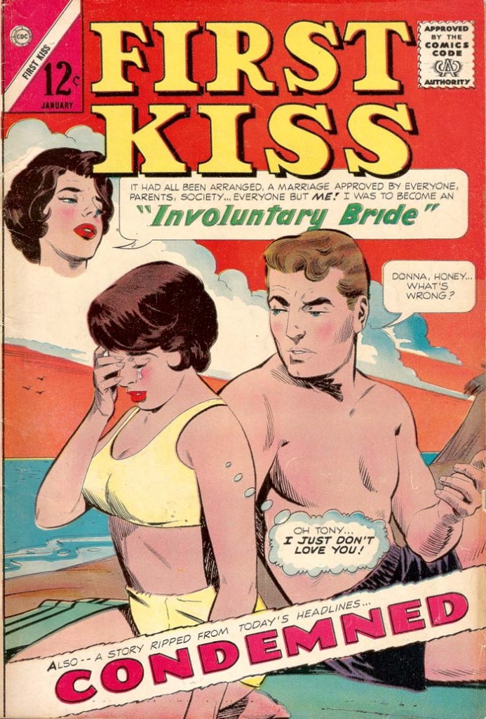 Art by Dick Giordano, cover of First Kiss #40, 1965.