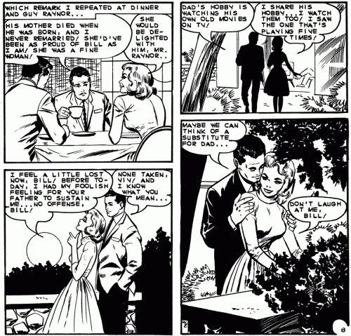 Art by Vince Colletta Studio in First Kiss #33, 1963. Click on art to enlarge.