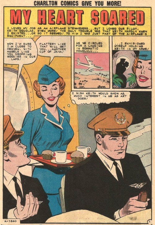Art by Charles Nicholas and Dick Giordano from First Kiss #28, 1962.