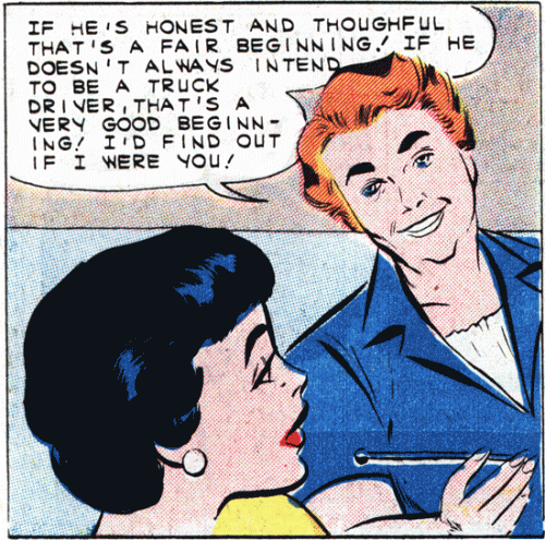 Art by Vince Colletta Studio from the story "A Moment to Remember" in FIRST KISS #21,1961.