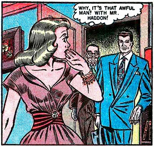 Art by Bill Ward from the story "I Danced with Heartbreak" in DIARY LOVES #9, 1951.