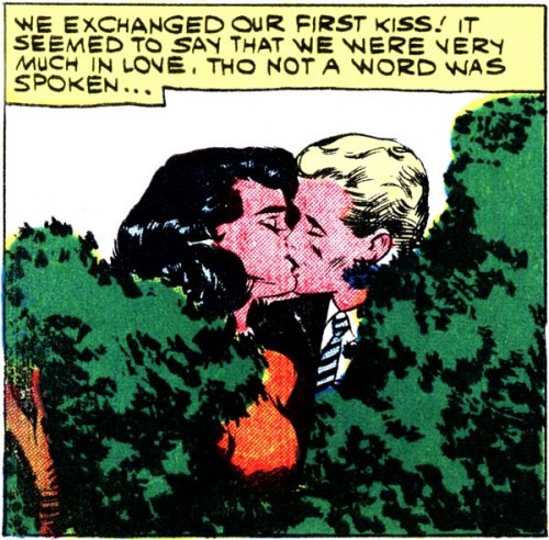Art by Vince Colletta Studio from the story "Girl Meets Boy!" from FIRST KISS #11, 1959.
