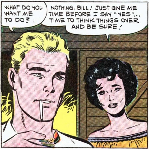 Art by Vince Colletta Studio from the story "To Find My Love" in FIRST KISS #16, 1960.