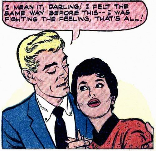 Art by John Tartaglione from the story "Dear Jilted" in BRIDES IN LOVE #8, 1958.