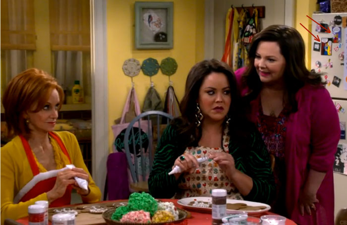 L-R: Swoosie Kurtz, Katy Mixon and Melissa McCarthy try to steal the scene as my Last Kiss magnets (upper right) star in MIKE & MOLLY.