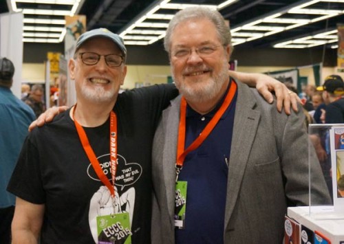 Last Kiss creator John Lustig with pal and print broker Bob Larkin.