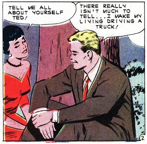 Art by Vince Colletta Studio from the story "A Moment to Remember" in FIRST KISS #21, 1961.