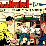 Art by Dick Giordano and Vince Alascia in the story "The Hearty Welcomers" from FRANK MERRIWELL AT YALE #1, 1955.