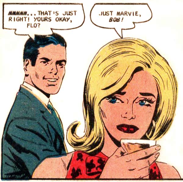 Art by Charles Nicholas & Vince Alascia from the story "Formula for Love" in CAREER GIRL ROMANCES #45, 1968.