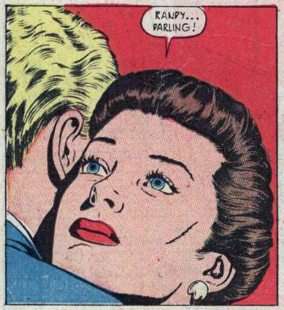 Art by Sid Greene from the story "People Will Talk" in NEW ROMANCES #11, 1952.
