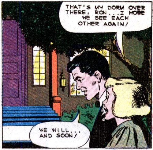 Art by Dick Giordano from the story "Heartbreaker" in FIRST KISS #12, 1960.
