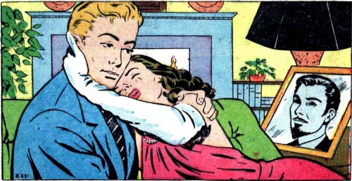 Artist unknown. From the story "A Woman of Mystery" in NEW ROMANCES #10, 1952.