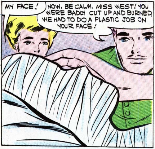 Original art by Vince Colletta Studio from the story "The Face of Love" in FIRST KISS #19, 1961.