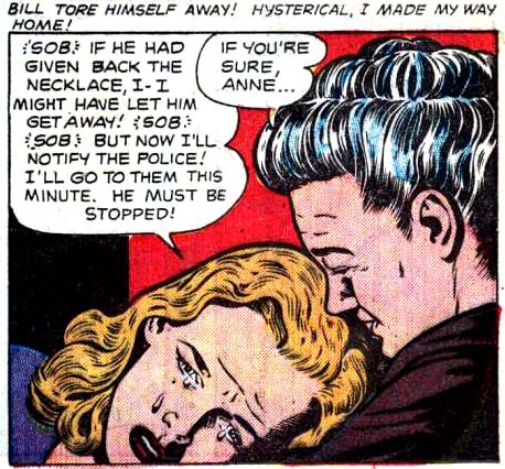 Artist unknown. From the story "All That Glitters" in Cinderella Love #10, 1952.