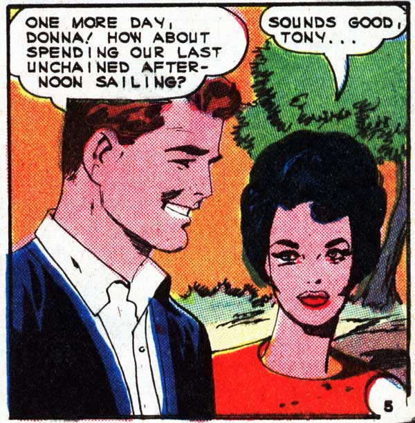 Art by Vince Colletta from the story "Involuntary Bride" in FIRST KISS #40, 1965.