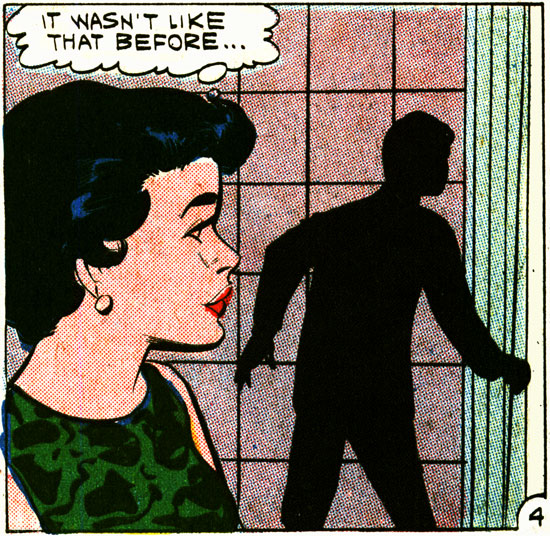 Panel 1 Art: Vince Colletta Studio from FIRST KISS #20, 1961.