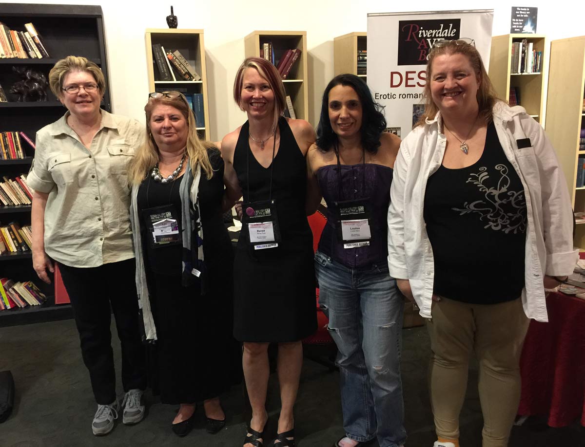 Shelagh and I attended a reading at the Erotic Heritage Museum where one of the authors Louisa Bacio) one a Last Kiss tote bag full of goodies. Speakers: (L to R) Author Debra Hyde; agent/publisher Lori Perkins; Renee Rose; Louisa Bacio; and Trinity Blacio. Not pictured Kate Allure & Theresa Roemer.