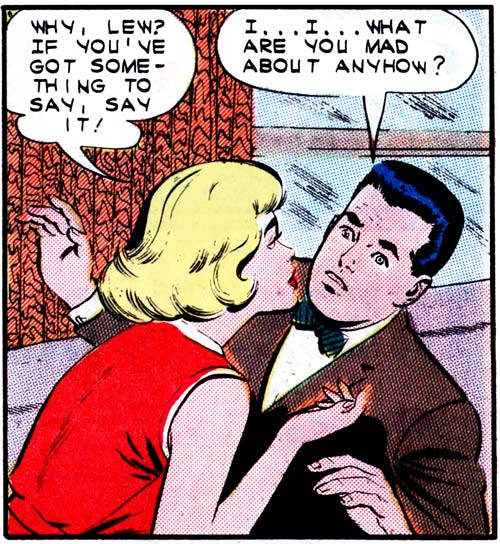 Art by Dick Giordano from the story "The Proposal" in FIRST KISS #31, 1963.