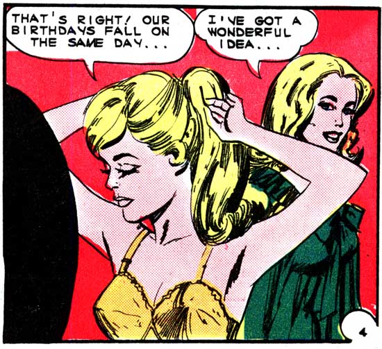 Art by Vince Colletta Studio in the story "Surprise Party" in FIRST KISS #40, 1965.