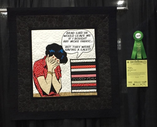 "Dottie's Lament" by Sue Bower won an honorable mention at the Pennsylvania National Quilt Extravaganza.