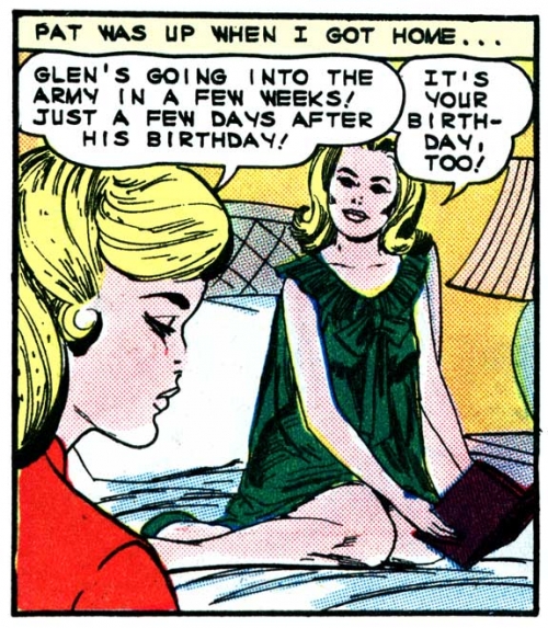 Original art by Vince Colletta Studio from the story "Surprise Party" in FIRST KISS #40, 1965.