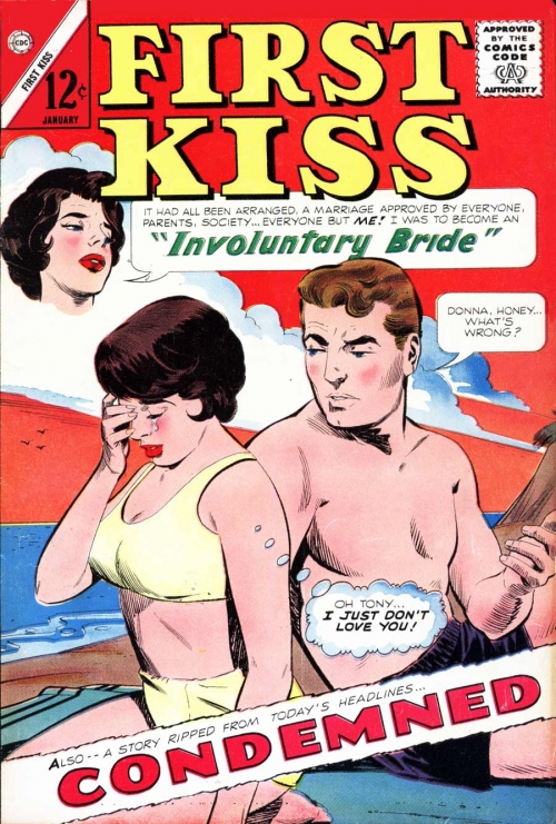Art by Dick Giordano from the cover of FIRST KISS #40, 1965.