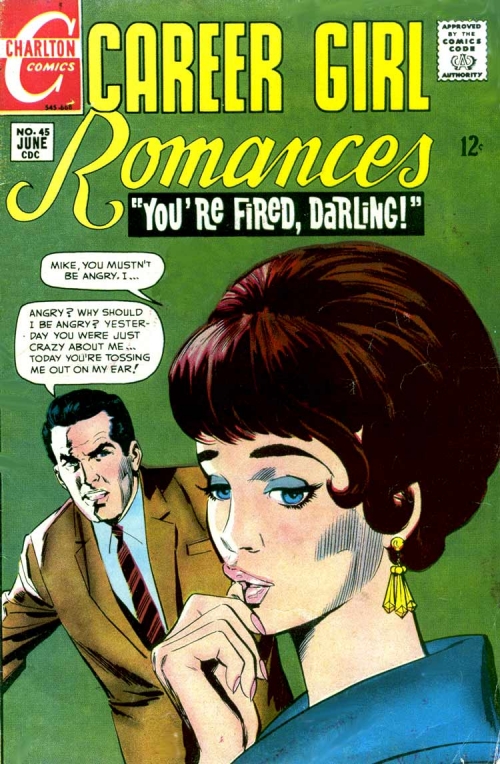 Art by Dick Giordano from the cover of CAREER GIRL ROMANCES #45, 1964.