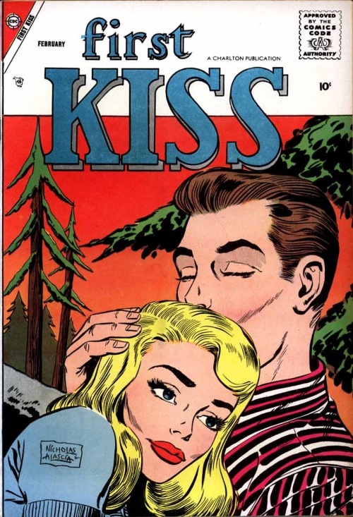 Cover of FIRST KISS #2 by Charles Nicholas & Vince Alascia, 1957.