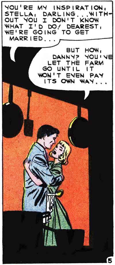Art by Charles Nicholas & Vince Alascia from the story "Love Will Point the Way" in FIRST KISS #14, 1960.