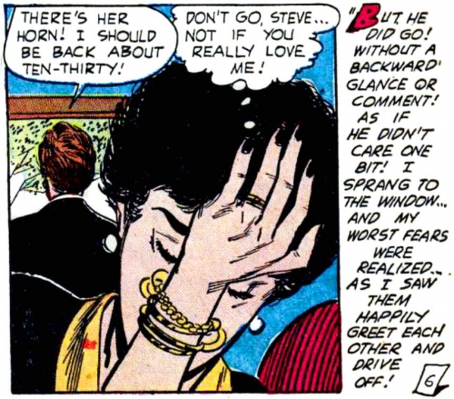 The vintage art that today's Last Kiss comic is based on.